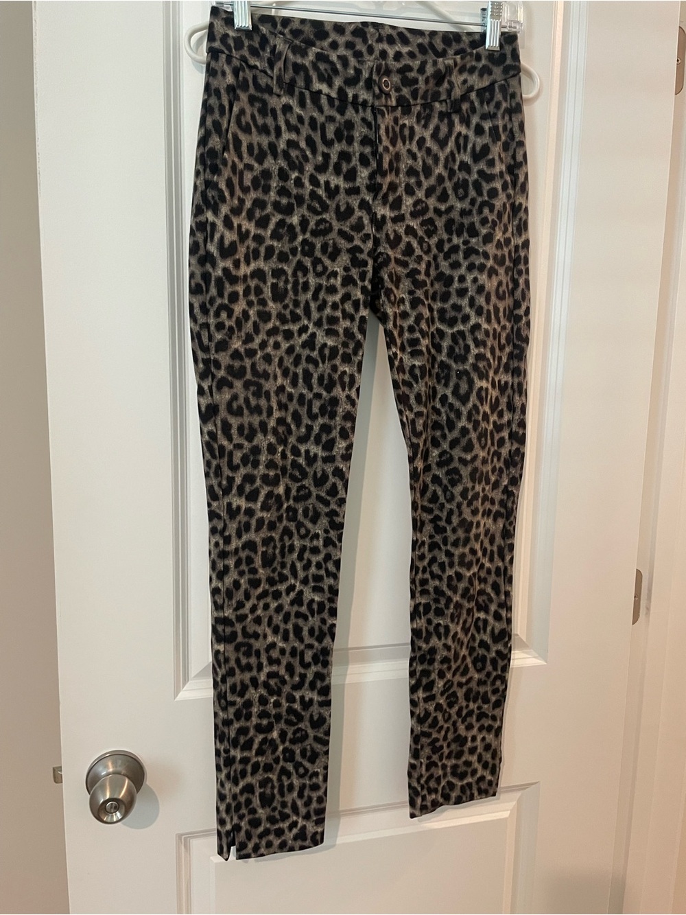 CAbi Leopard Print Pants - Taupe & Black